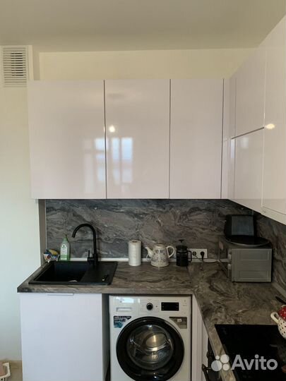 Угловая кухня. Белый глянец ксп:15490