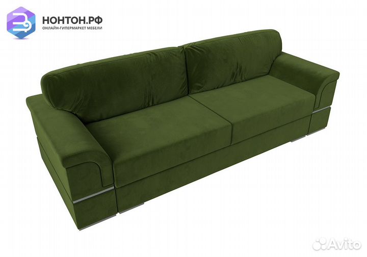 Диван еврокнижка Порту микровельвет зелёный