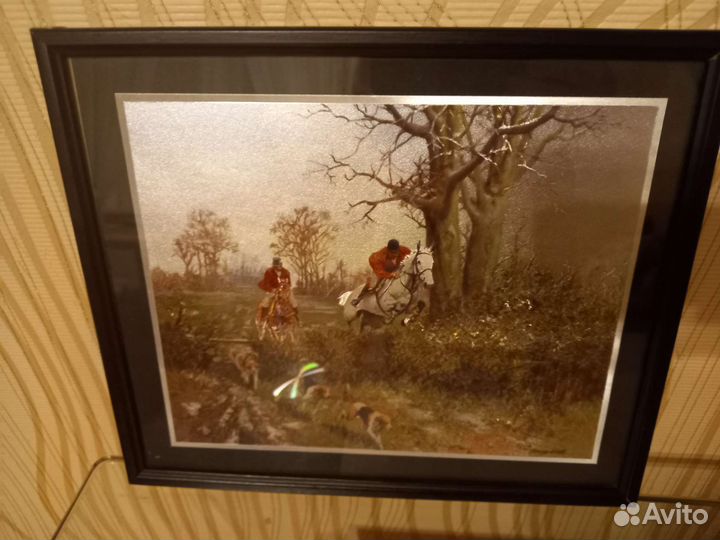 Картина в рамке под стеклом голографическая 36*28