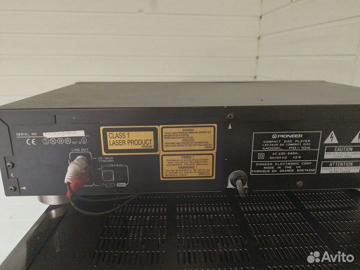 Cd проигрыватель pioneer pd-104