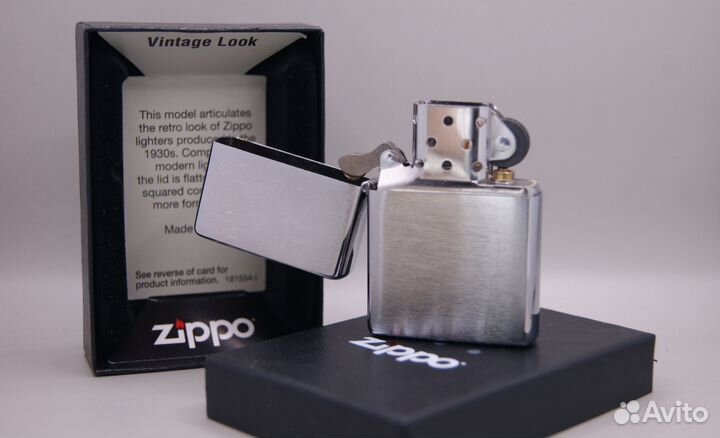 Оригинальная Zippo 230 25 Vintage brushed chrome
