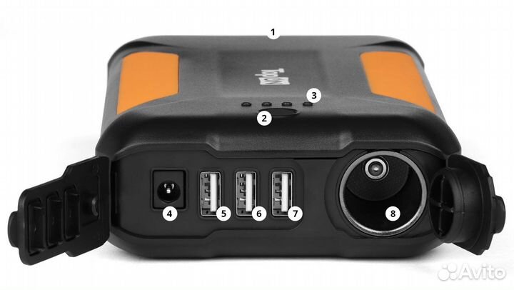 Внешний аккумулятор 38000mAh мощный свет, фонарь