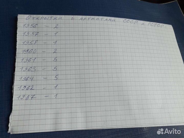 Открытки и фотографии артистов СССР и РСФСР