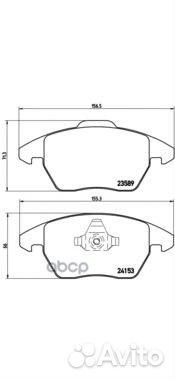 Колодки тормозные дисковые перед P61076 Brembo