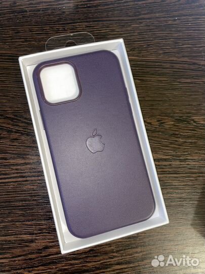 Фиолетовый Leather case iPhone 12 Pro