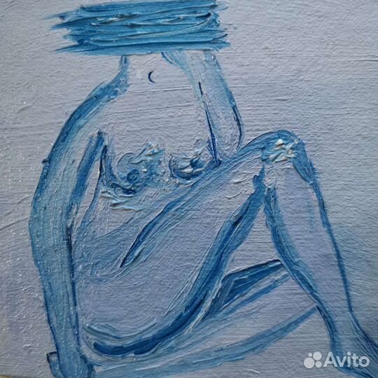 Картина интерьерная маслом 10:10 см