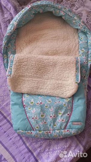 Зимний конверт в коляску на овчине