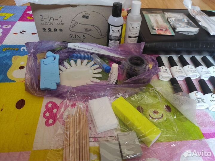 Набор для маникюра с лампой