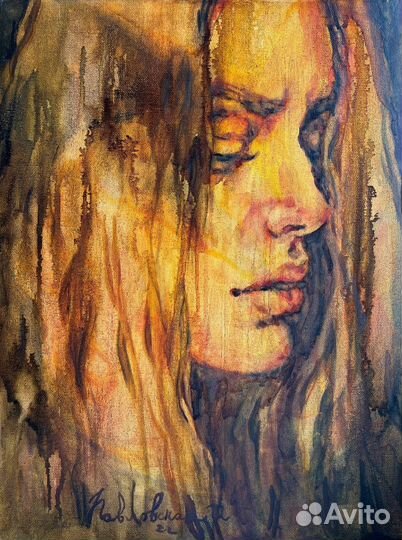 Картина маслом девушка оригинальный стиль чувства