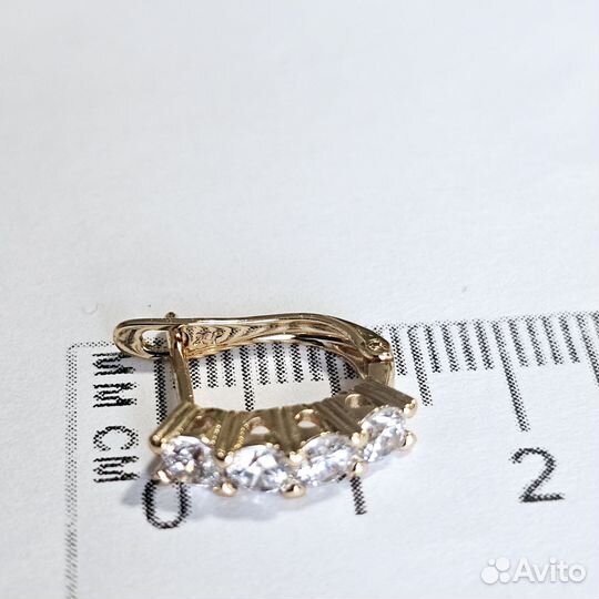 Серьги дорожки с фианитами