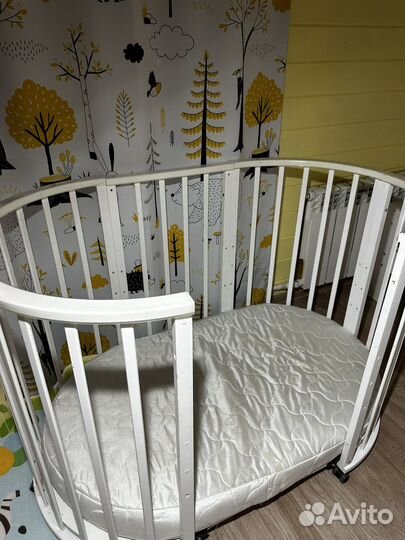 Детская овальная кроватка