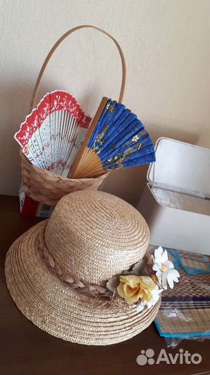 Корзина плетеная, Шляпа, Салфетки