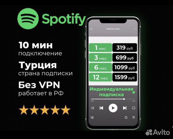 Spotify Premium 3 - 12 мес (Купон)
