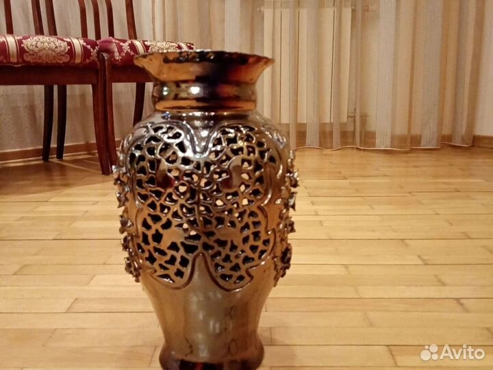 Ваза керамика под перламутром 37 см