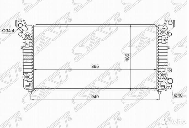 Радиатор охлаждения двигателя