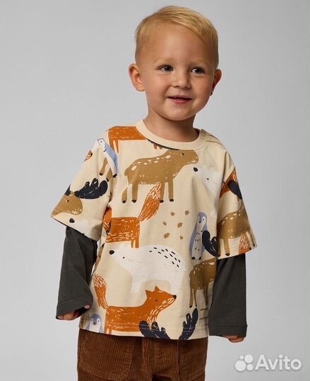 Лонгслив и брюки на мальчика 92