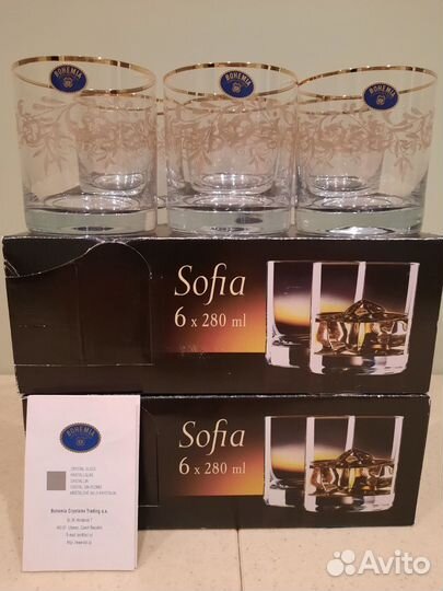 Стаканы для виски и сока bohemia. sofia 280мл