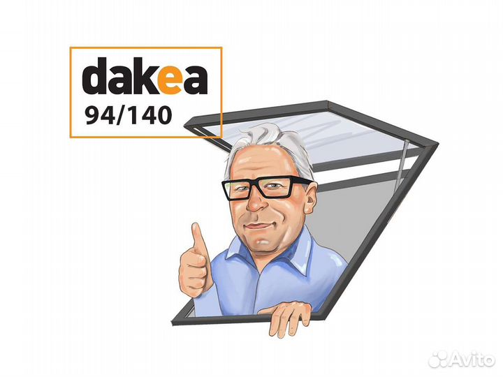 Мансардное окно Dakea 94/140 с окладом