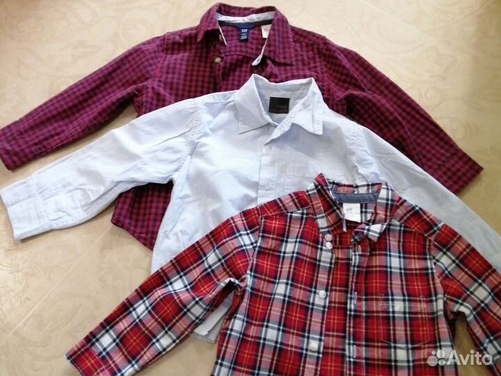 Набор брендовых рубашек на 3-4 года