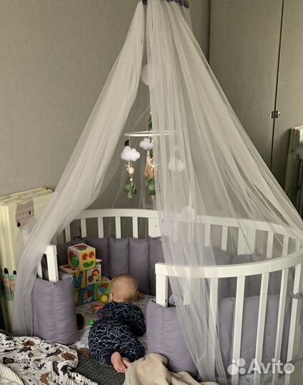 Детская кроватка-трансформер с маятником drema