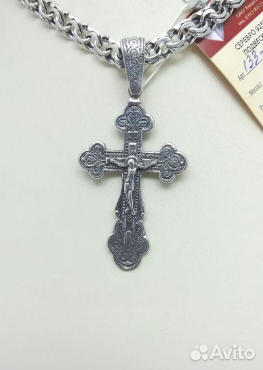 Серебро крест дк110523-228 4,60г