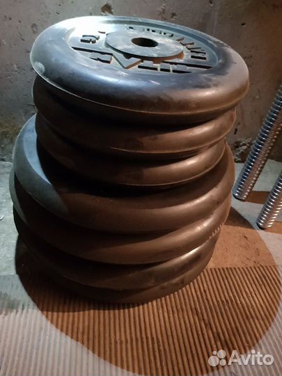 Блины для штанги, гриф