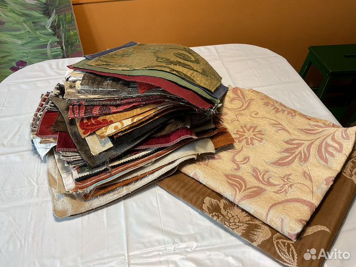 Ткань мерный лоскут: жаккард велюр шенил флок и др