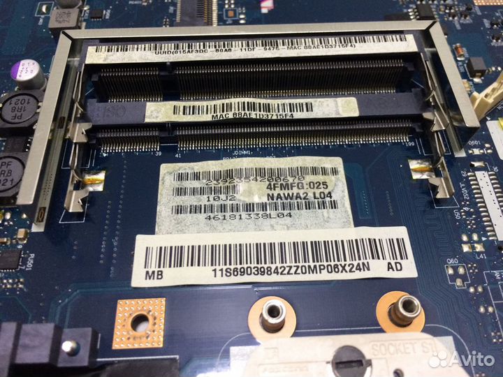 Материнсая плата Lenovo G555 LA-5972P неисправная