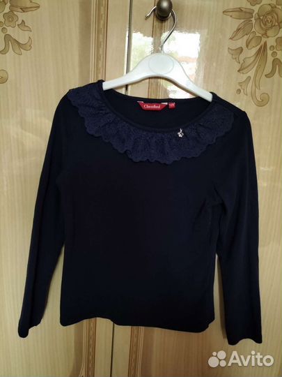 Блузка синяя школьная