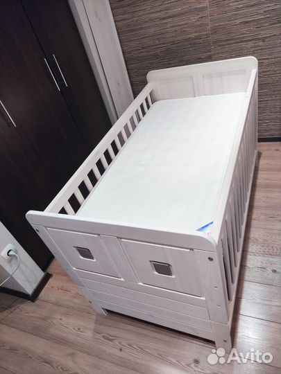 Детская кроватка трансформер массив