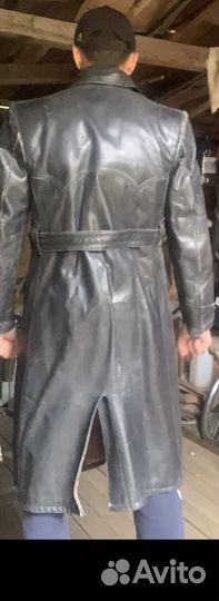 Кожаный плащ мужской ВОВ