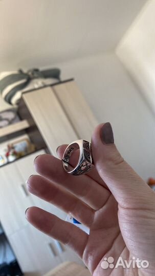Серебряное кольцо мужское печатка