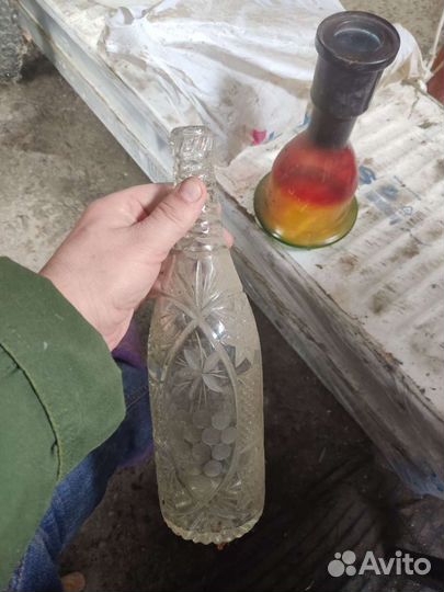 Бутылка хрустальный СССР