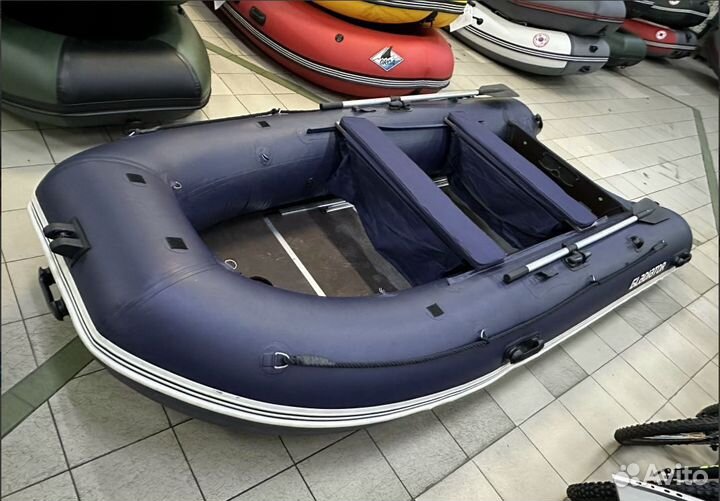 Надувная лодка gladiator C 370 DP синяя Б/У