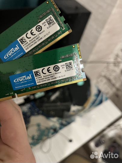 Оперативная память crucial ddr4 8gb 2x4 2400