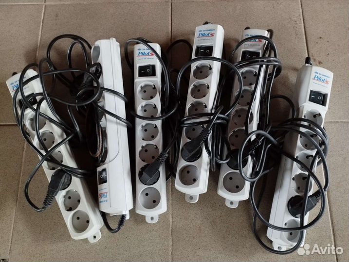 Сетевые фильтра Pilot на 6 розеток