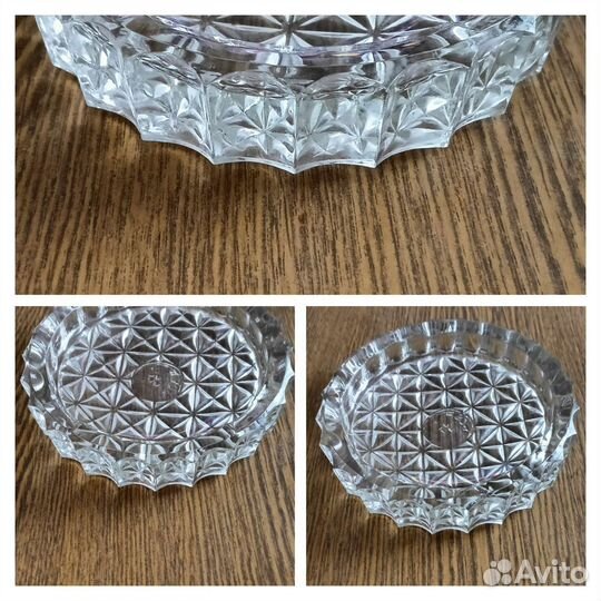 Стекло хрусталь пепельница