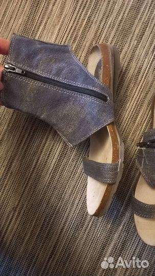 Босоножки джинсовые
