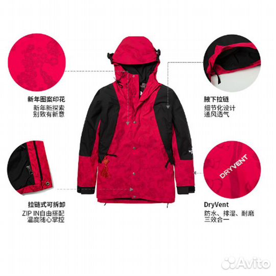 THE north face Urban Exploration Windbreaker Jackets Unisex Red (XXL)(31)