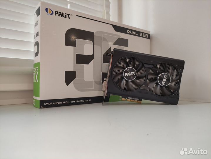 Видеокарта Palit GeForce RTX 3050 Dual 8Gb