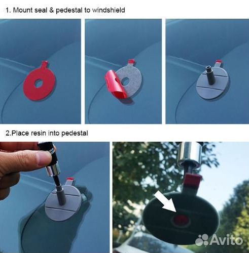 Набор для ремонта ветровых стекол авто