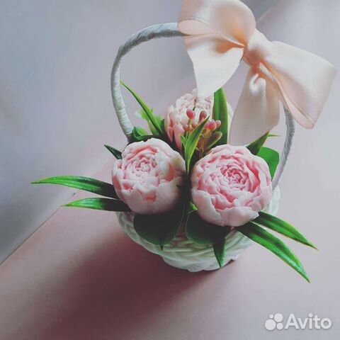 Букет из мыльных пионов