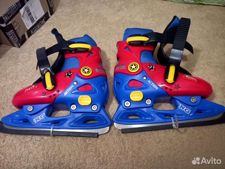 Раздвижные ледовые коньки Action PW-223F
