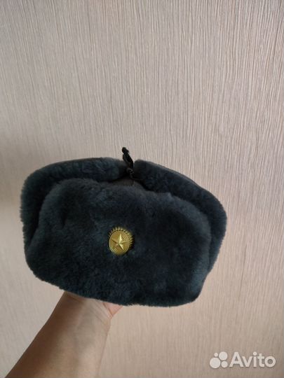 Шапка ушанка военная мужская
