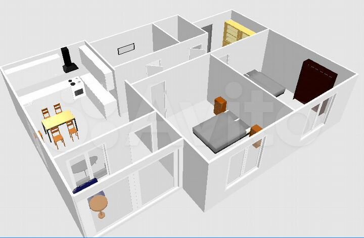 3-к. квартира, 60 м², 15/20 эт.