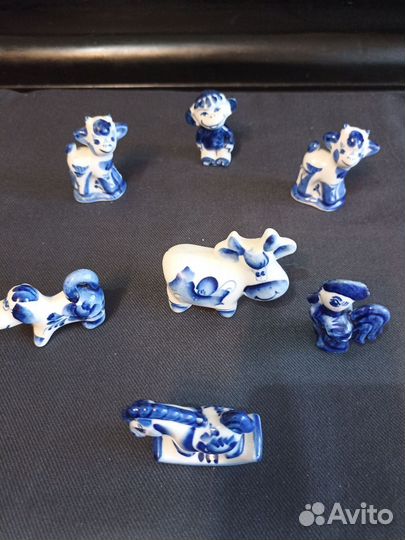 Фигурки животных Гжель
