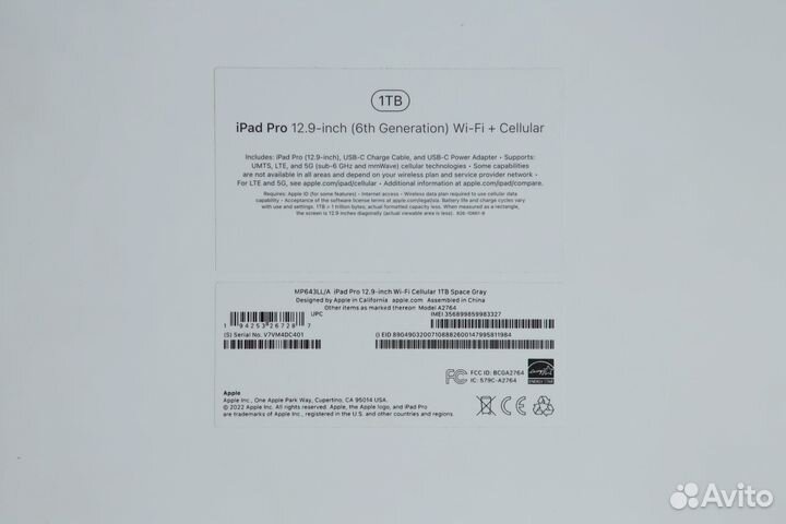 iPad pro 12.9 m2 1tb LTE