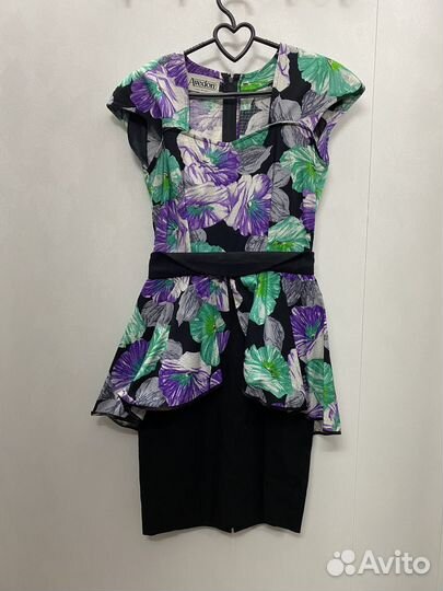 Винтажное платье СССР 44 46 48 размеры