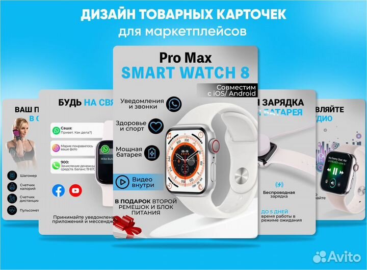 Инфографика для маркетплейсов дизайн карточки това