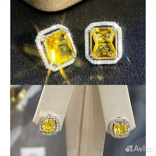 Серьги с камнями, новые